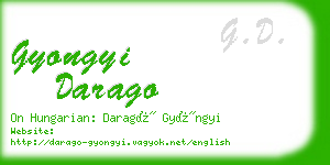 gyongyi darago business card